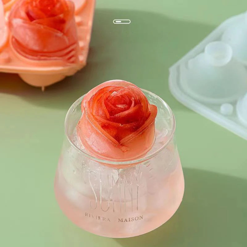 3D Rose Shape Ice Cube Mold🌹Party Cocktail Goodies