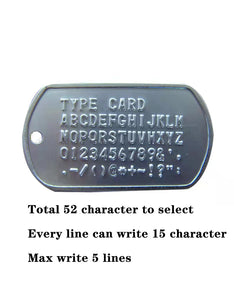 Personalized Military Dog Tag Set (set includes 2 tags, 2 chains, 2 silencers & a bonus P-38)