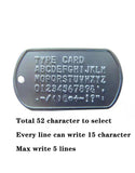 Personalized Military Dog Tag Set (set includes 2 tags, 2 chains, 2 silencers & a bonus P-38)