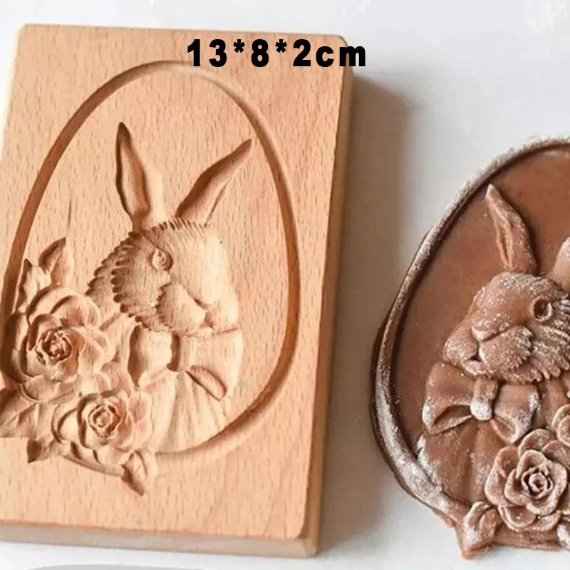 🍪Carved Wooden Pryanik Gingerbread Cookie Mold