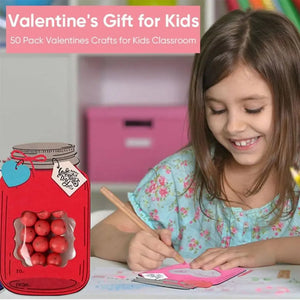 Mason Jar Happy Valentines Day Cards (50PCS) - Simplr Deals enjoy 50% Off Today!