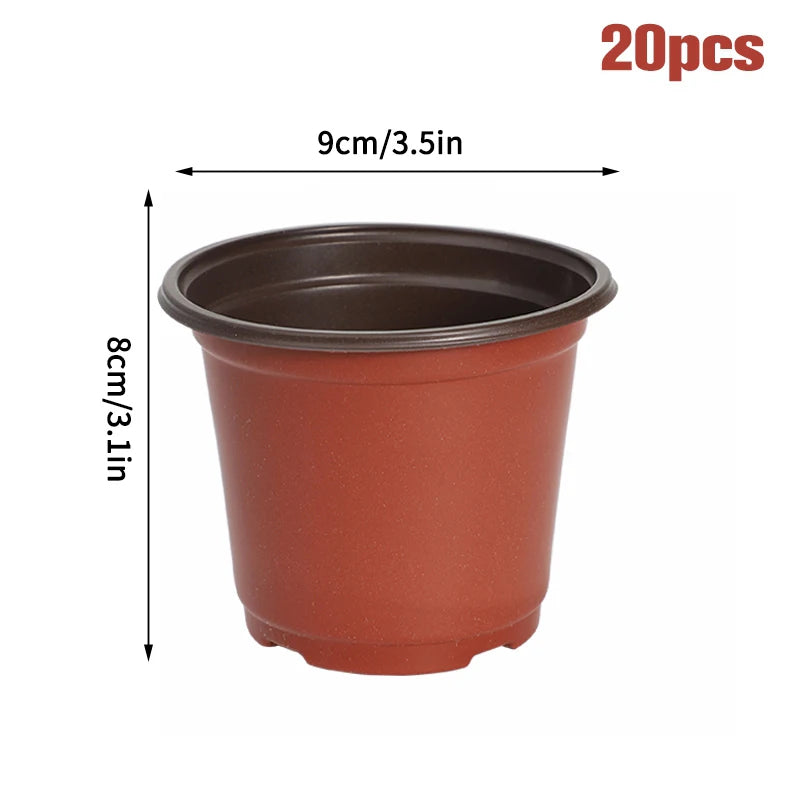 Plastic Flowerpots Simple Nursery Seedling Pot Flowers 50/20pcs