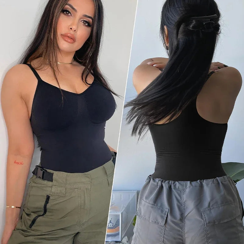 Sleeveless Tummy Control Tank Tops Bodysuits