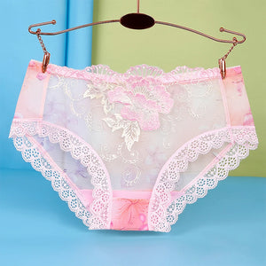 Antibacterial cotton panty with lace embroidery