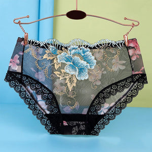 Antibacterial cotton panty with lace embroidery