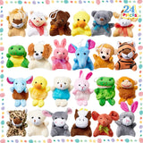 12/24/36 Pcs Prefilled Easter Eggs, Filled with Plush Animal Toys