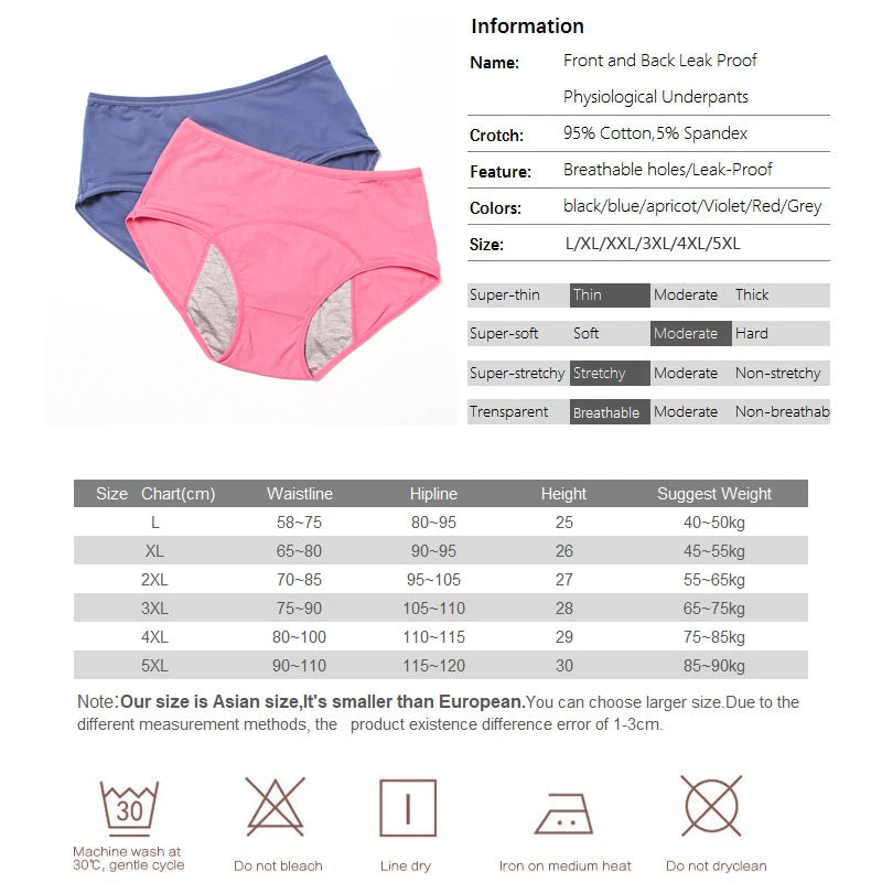 ComfyGuard Leak-Proofpanties, ComfyGuard Leakproof Panties for Women Over 60 3pcs
