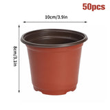 Plastic Flowerpots Simple Nursery Seedling Pot Flowers 50/20pcs