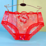 Antibacterial cotton panty with lace embroidery