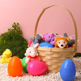 12/24/36 Pcs Prefilled Easter Eggs, Filled with Plush Animal Toys