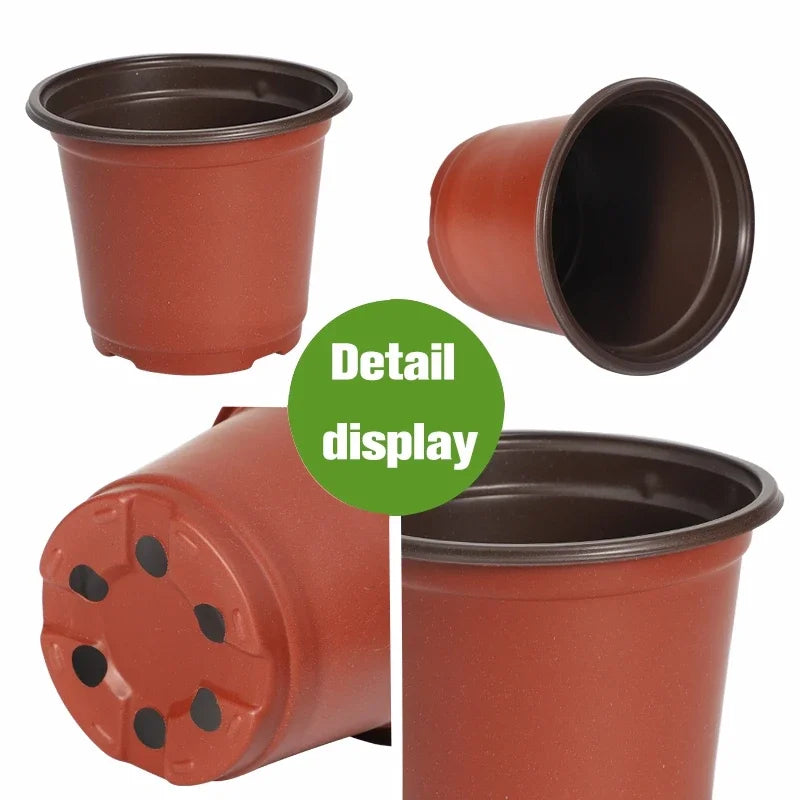 Plastic Flowerpots Simple Nursery Seedling Pot Flowers 50/20pcs