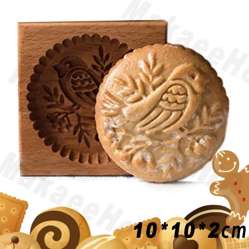 🍪Carved Wooden Pryanik Gingerbread Cookie Mold