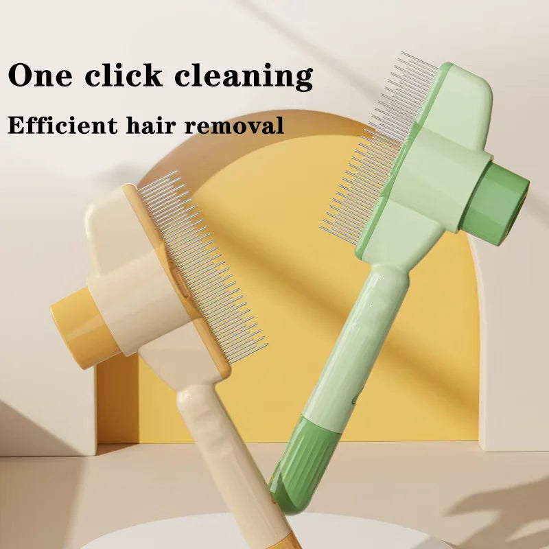 Self-cleaning Pet Flea Comb Grooming Brush