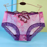 Antibacterial cotton panty with lace embroidery