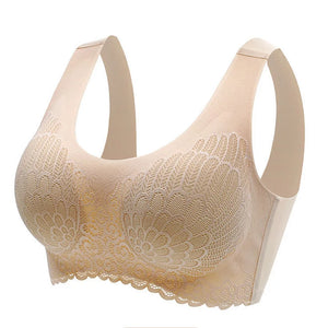 Latex 4.0 Graceful Anti-saggy Breathable Lace Large Size Bra