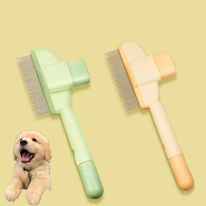 Self-cleaning Pet Flea Comb Grooming Brush