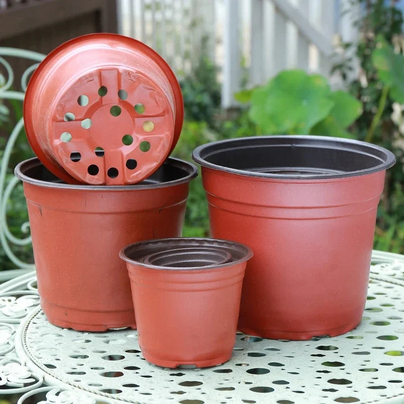 Plastic Flowerpots Simple Nursery Seedling Pot Flowers Seed Breeding Planters Container Box Garden Supplies Tool