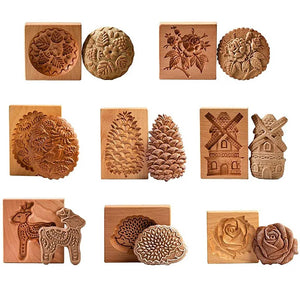 🍪Carved Wooden Pryanik Gingerbread Cookie Mold